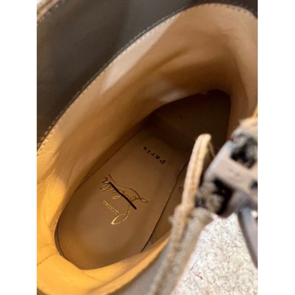 Christian Louboutin So Eleonor Velour Ankle Boots in Silex Gray EU:37.5/US:7.5 - Picture 8 of 12